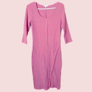 Size Large Long Sleeve Bodycon Pink Dress